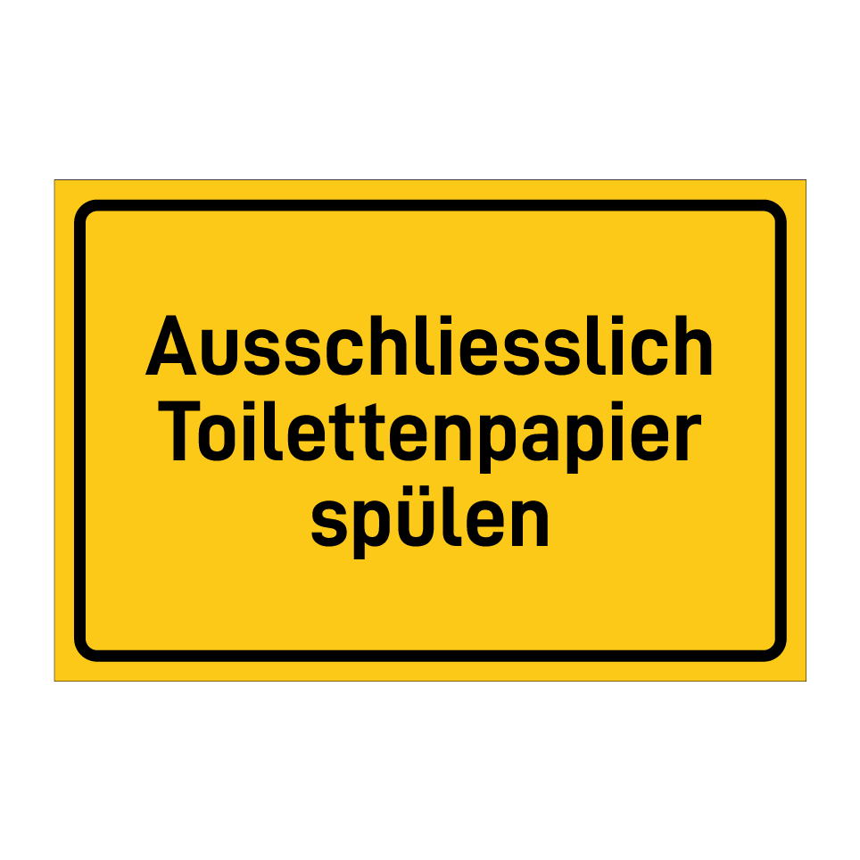Ausschliesslich Toilettenpapier spülen
