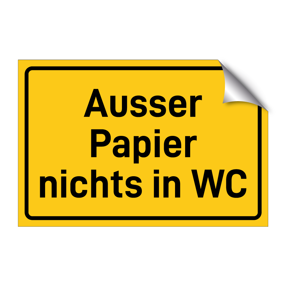 Ausser Papier nichts in WC