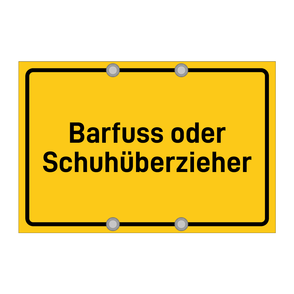 Barfuss oder Schuhüberzieher