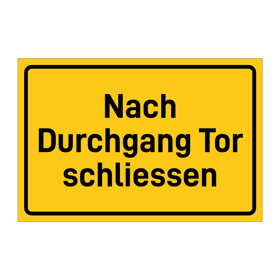 Nach Durchgang Tor schliessen