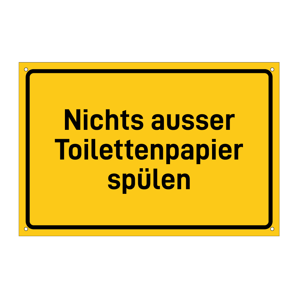 Nichts ausser Toilettenpapier spülen