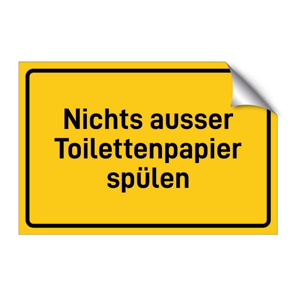 Nichts ausser Toilettenpapier spülen