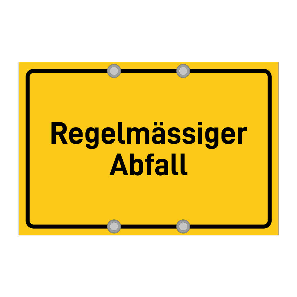 Regelmässiger Abfall