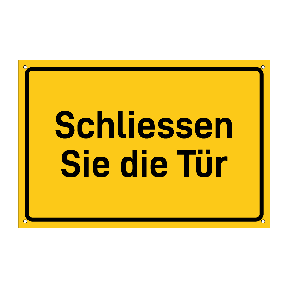 Schliessen Sie die Tür
