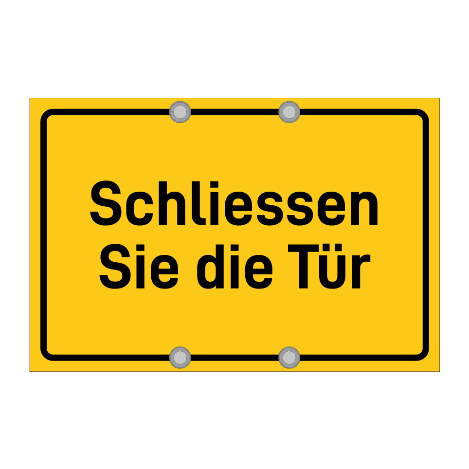 Schliessen Sie die Tür