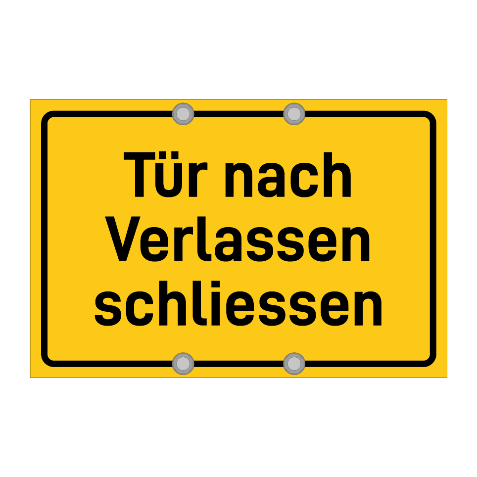 Tür nach Verlassen schliessen
