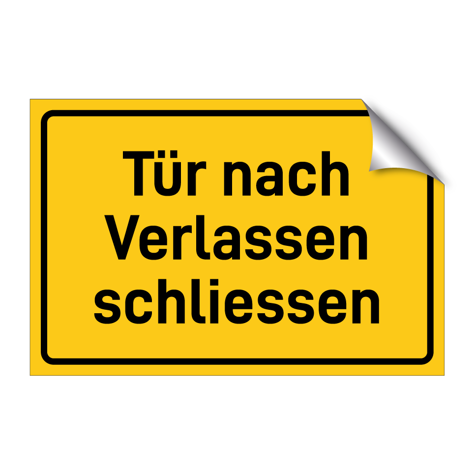 Tür nach Verlassen schliessen