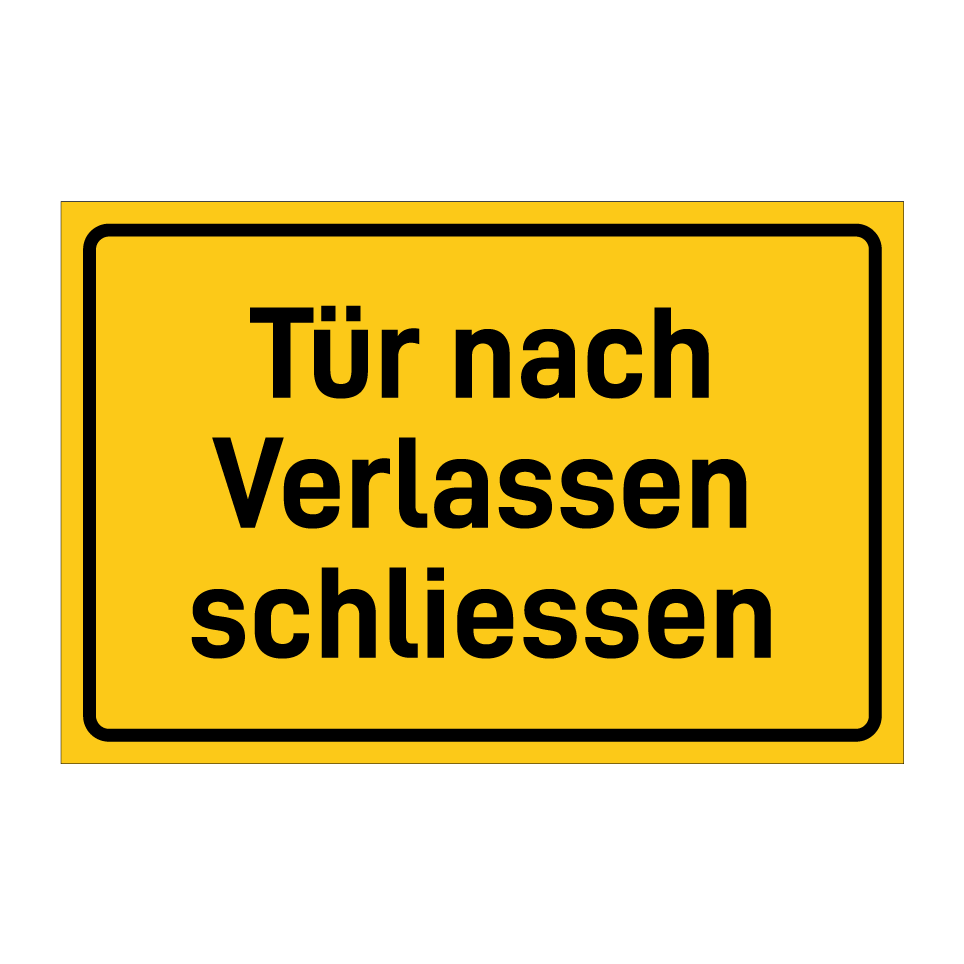 Tür nach Verlassen schliessen