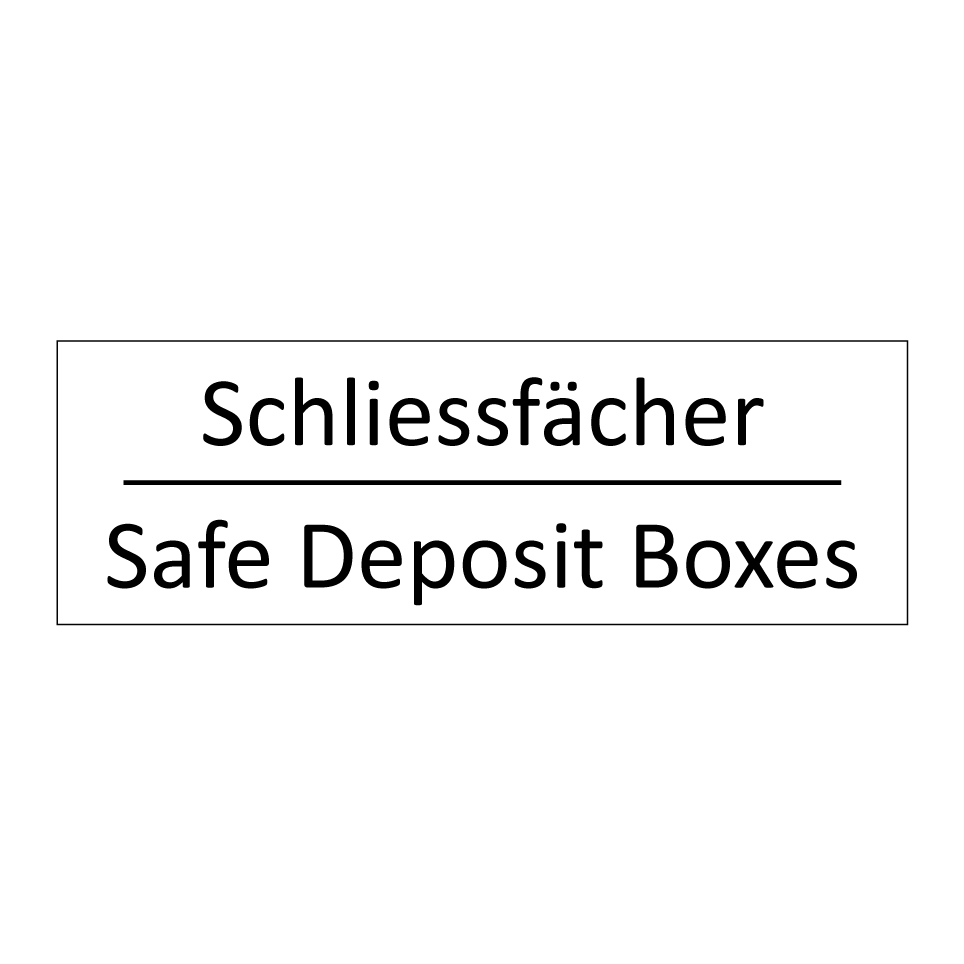 Schliessfächer - Safe Deposit Boxes