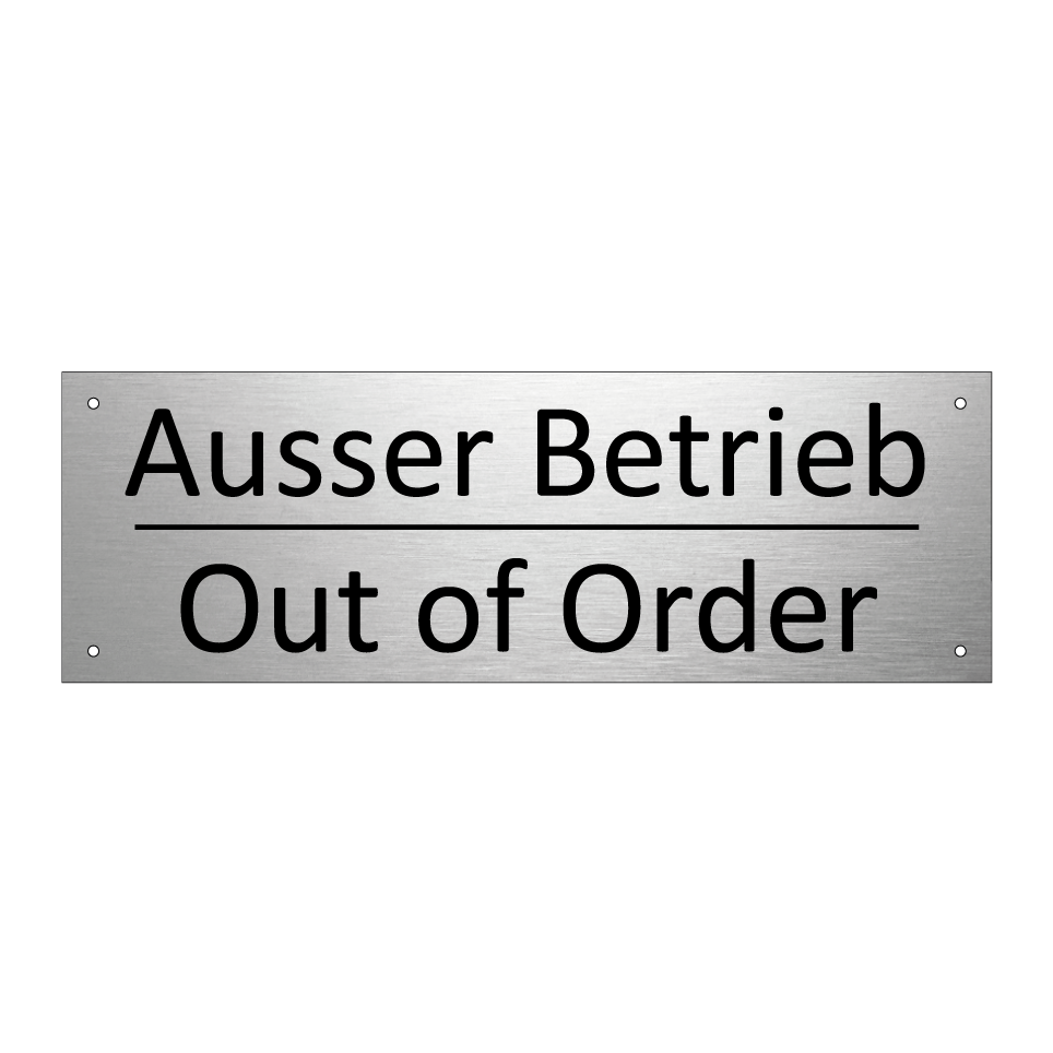Ausser Betrieb - Out of Order