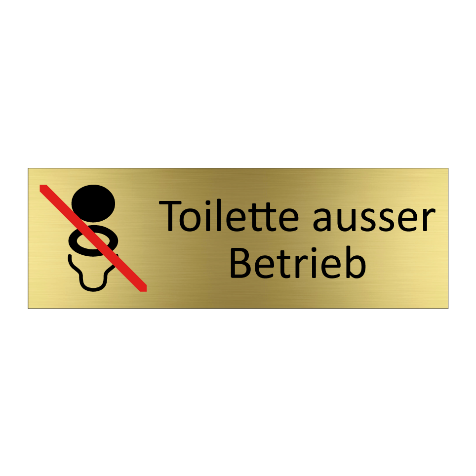 Toilette ausser Betrieb