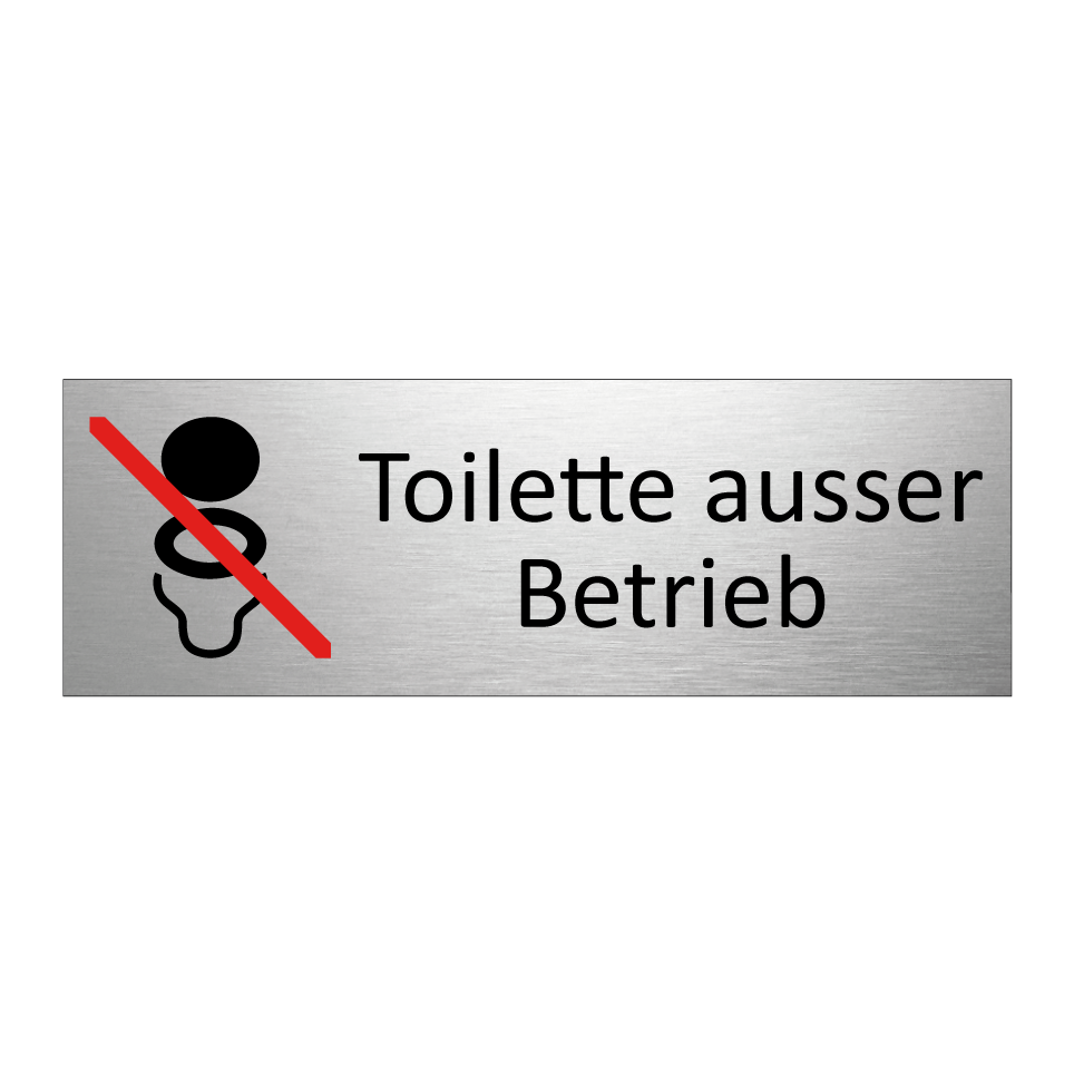 Toilette ausser Betrieb