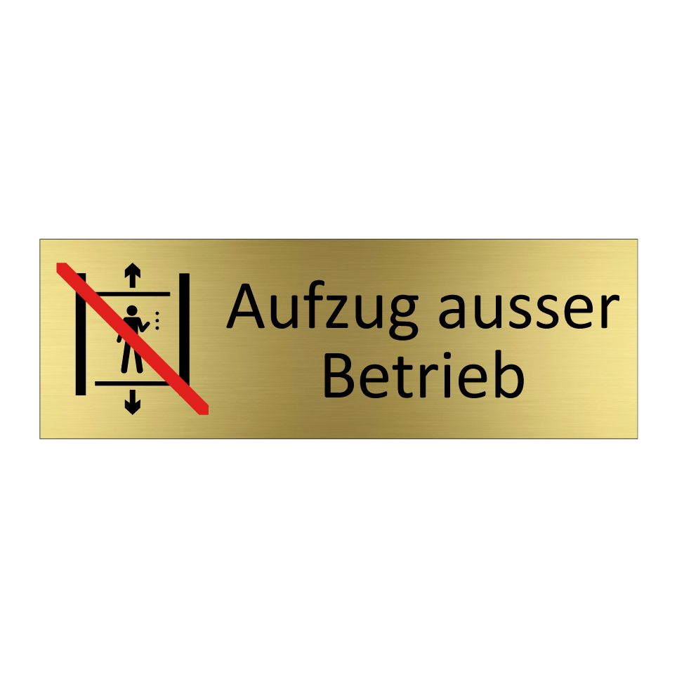 Aufzug ausser Betrieb