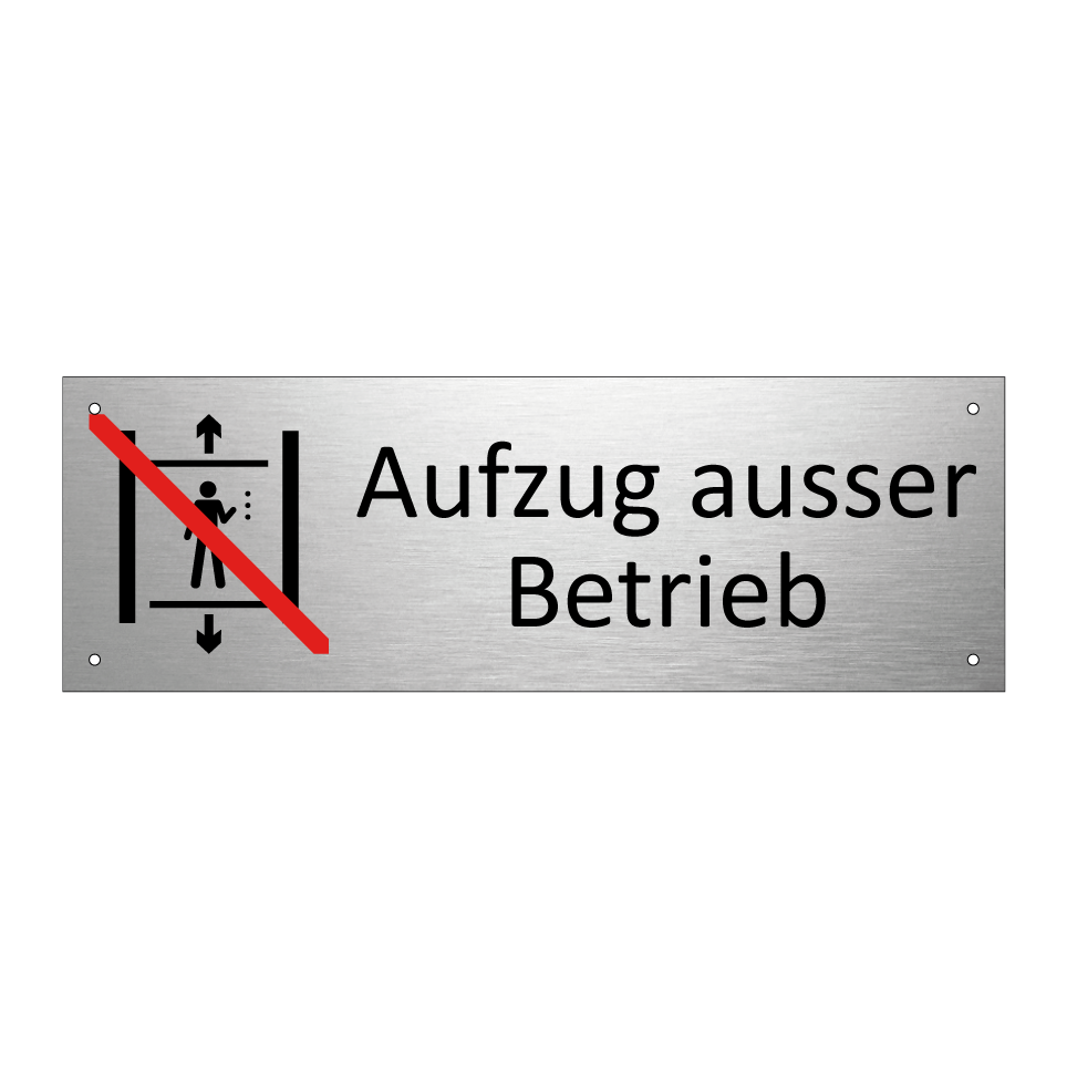 Aufzug ausser Betrieb