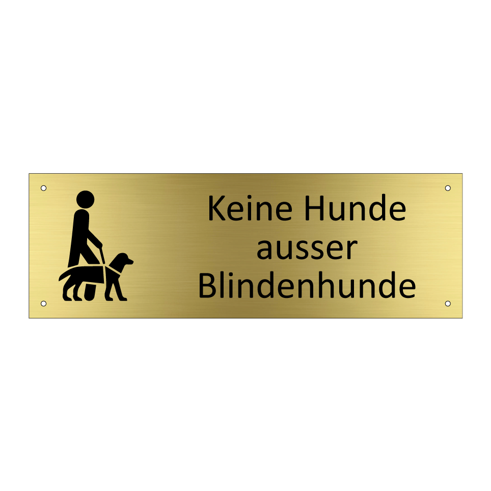 Keine Hunde ausser Blindenhunde