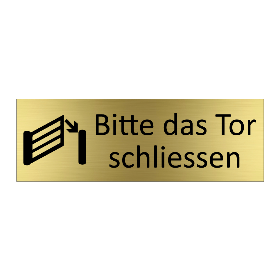 Bitte das Tor schliessen