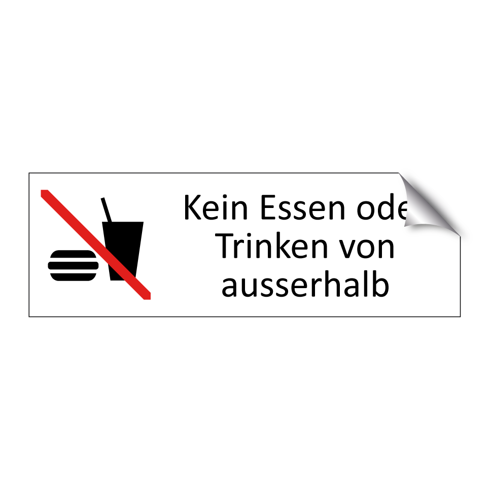 Kein Essen oder Trinken von ausserhalb