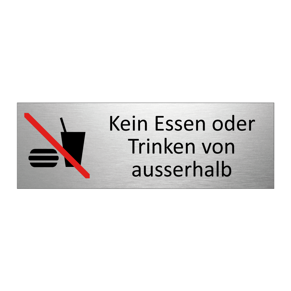 Kein Essen oder Trinken von ausserhalb