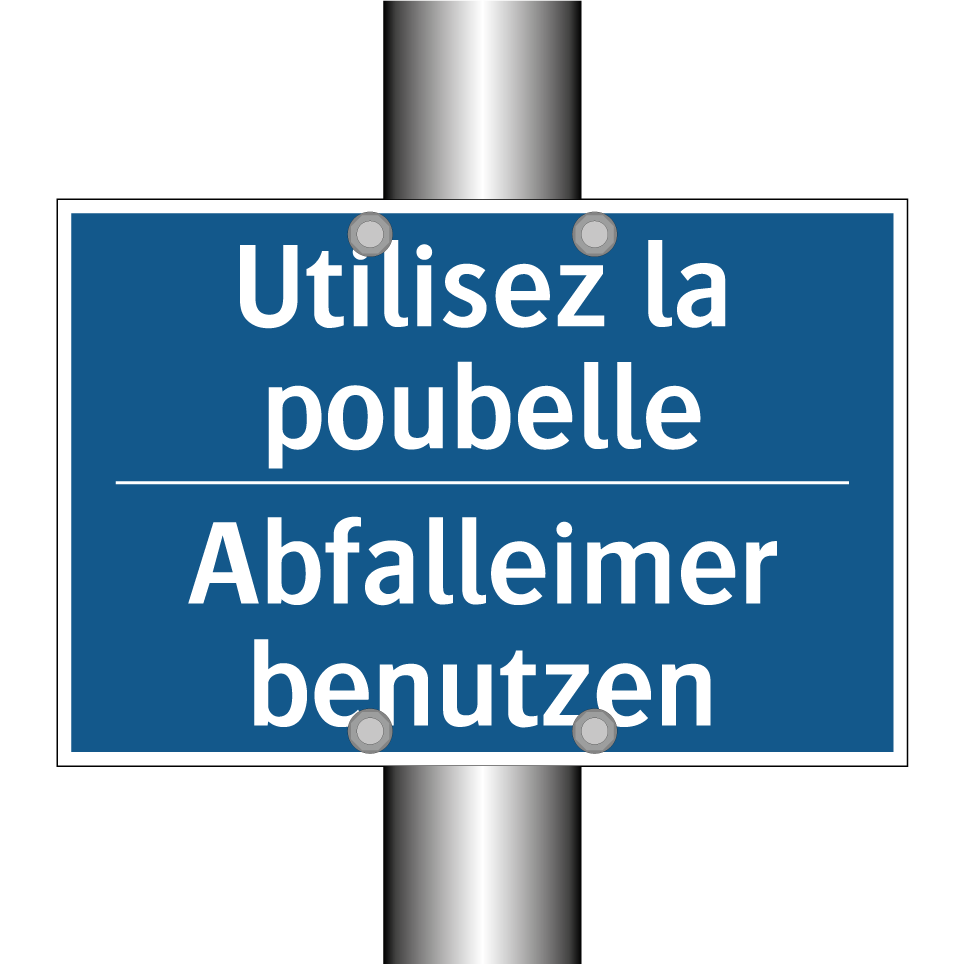 Abfalleimer benutzen - Utilisez la poubelle
