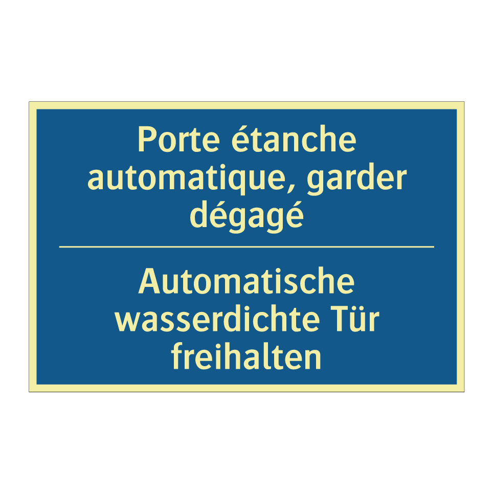 Automatische wasserdichte Tür  /.../ - Porte étanche automatique, garder  /.../