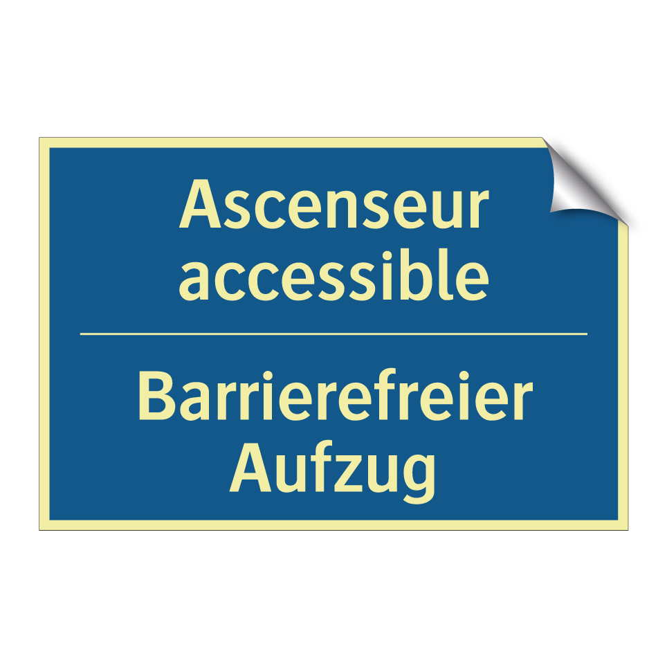 Barrierefreier Aufzug - Ascenseur accessible