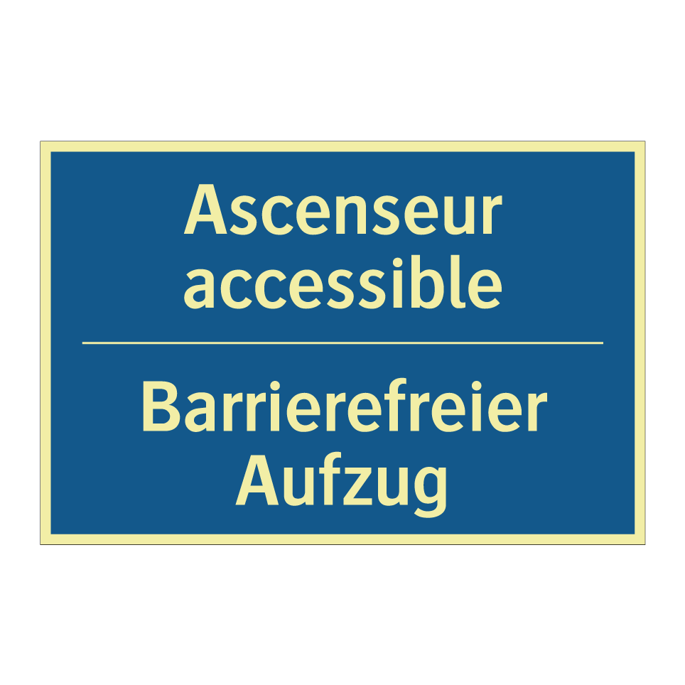 Barrierefreier Aufzug - Ascenseur accessible