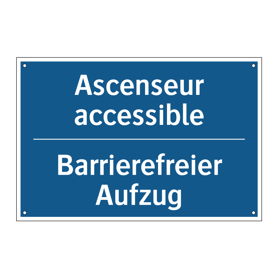 Barrierefreier Aufzug - Ascenseur accessible
