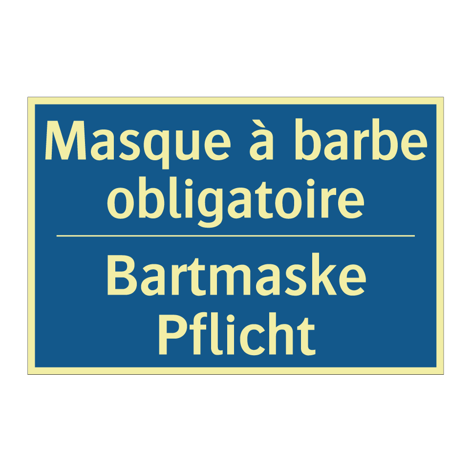 Bartmaske Pflicht - Masque à barbe obligatoire