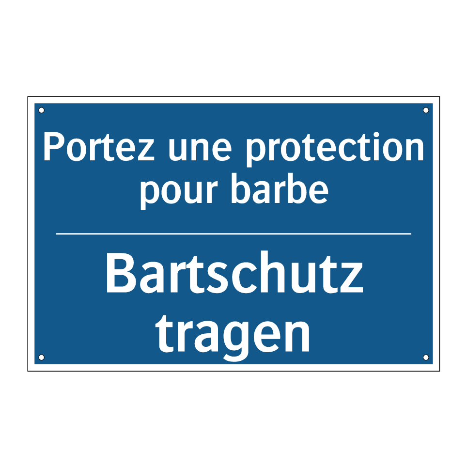 Bartschutz tragen - Portez une protection pour barbe /.../