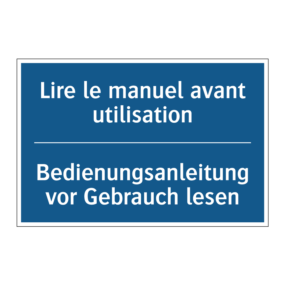 Bedienungsanleitung vor Gebrauch  /.../ - Lire le manuel avant utilisation /.../