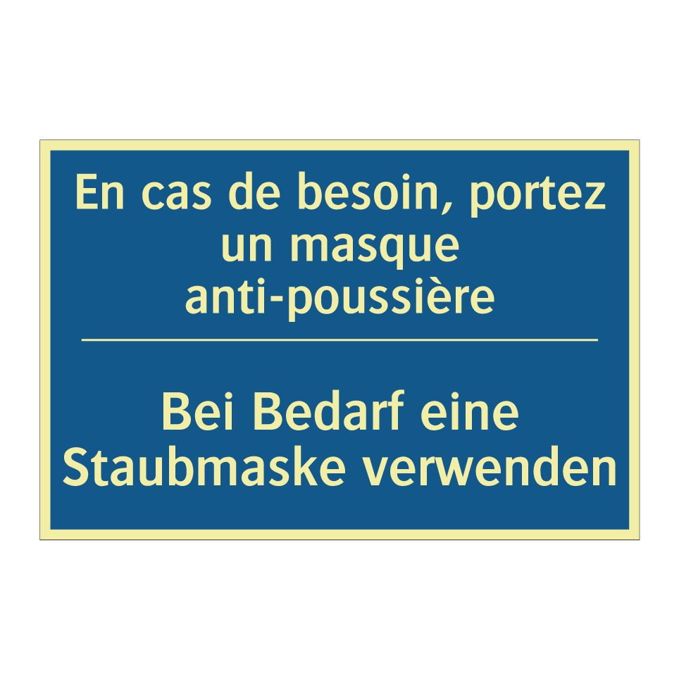 Bei Bedarf eine Staubmaske verwenden /.../ - En cas de besoin, portez un masque  /.../