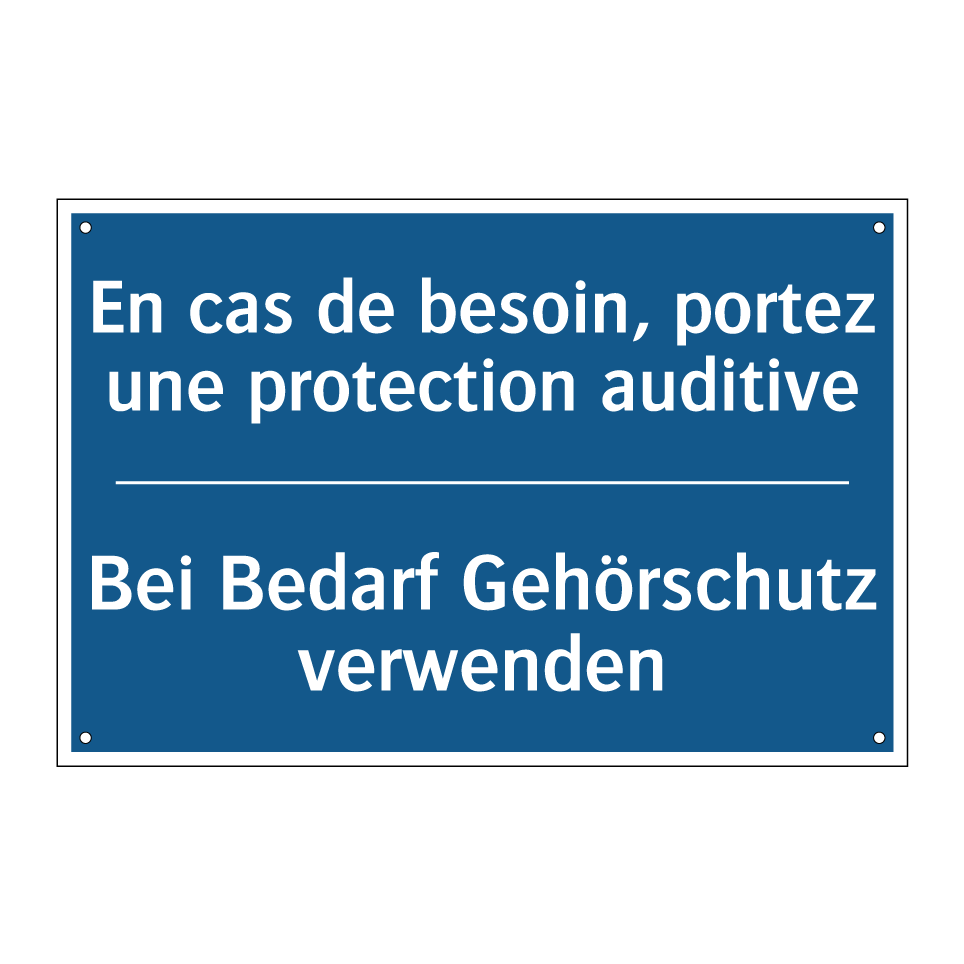 Bei Bedarf Gehörschutz verwenden /.../ - En cas de besoin, portez une protection  /.../