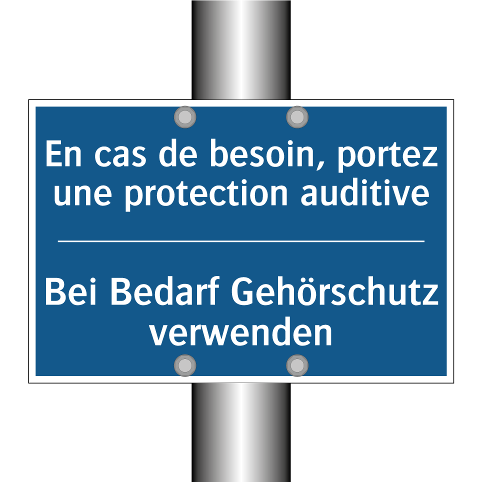Bei Bedarf Gehörschutz verwenden /.../ - En cas de besoin, portez une protection  /.../