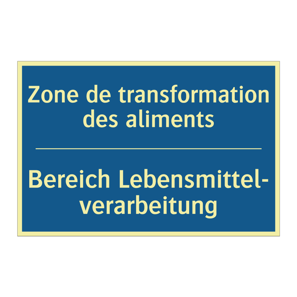 Bereich Lebensmittel- verarbeitung /.../ - Zone de transformation des aliments /.../