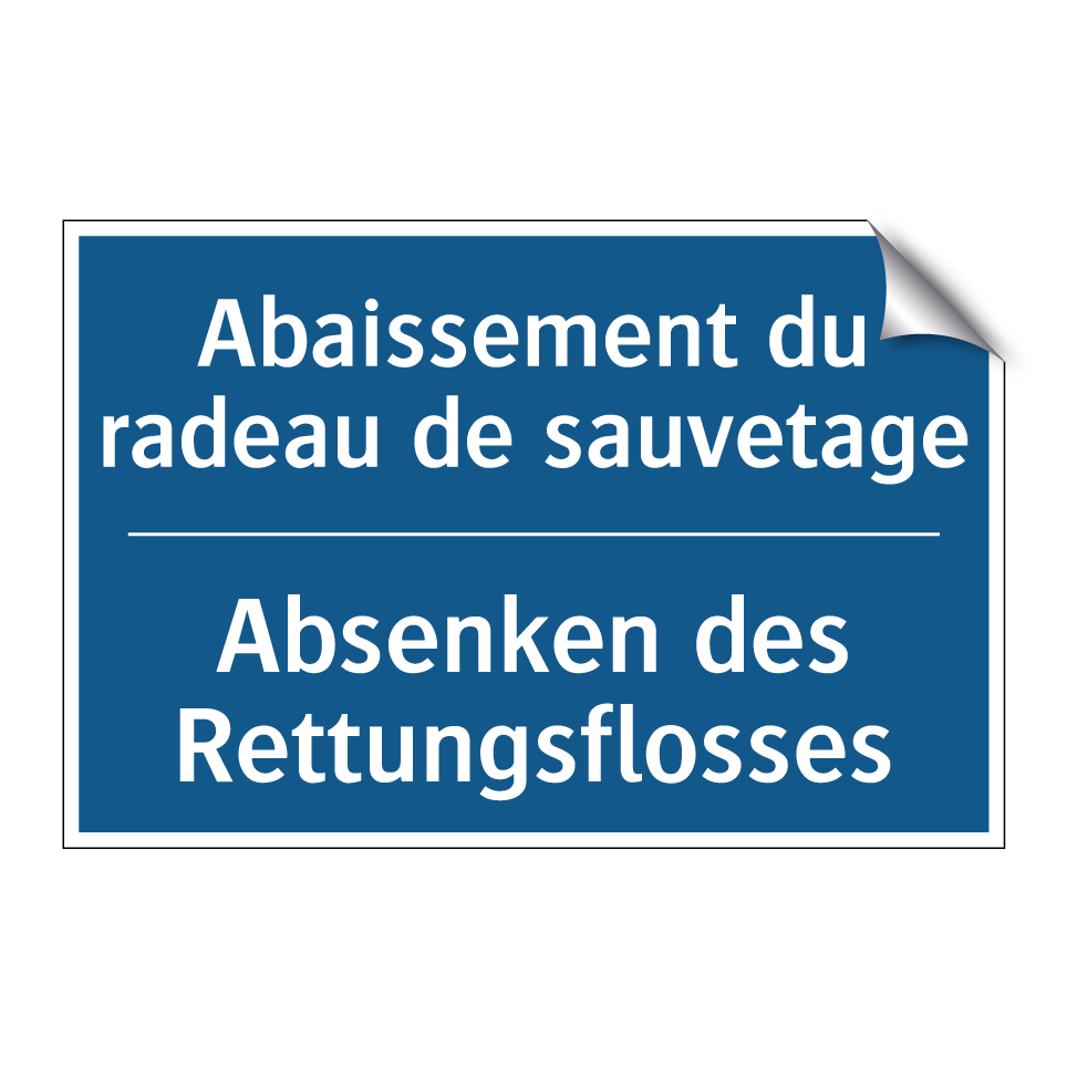Absenken des Rettungsflosses - Abaissement du radeau de sauvetage /.../