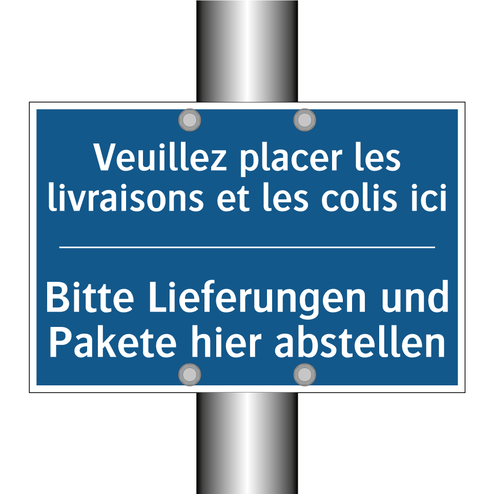 Bitte Lieferungen und Pakete hier  /.../ - Veuillez placer les livraisons  /.../