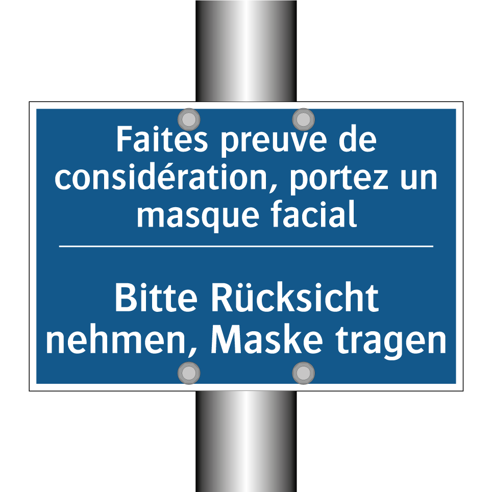 Bitte Rücksicht nehmen, Maske  /.../ - Faites preuve de considération,  /.../