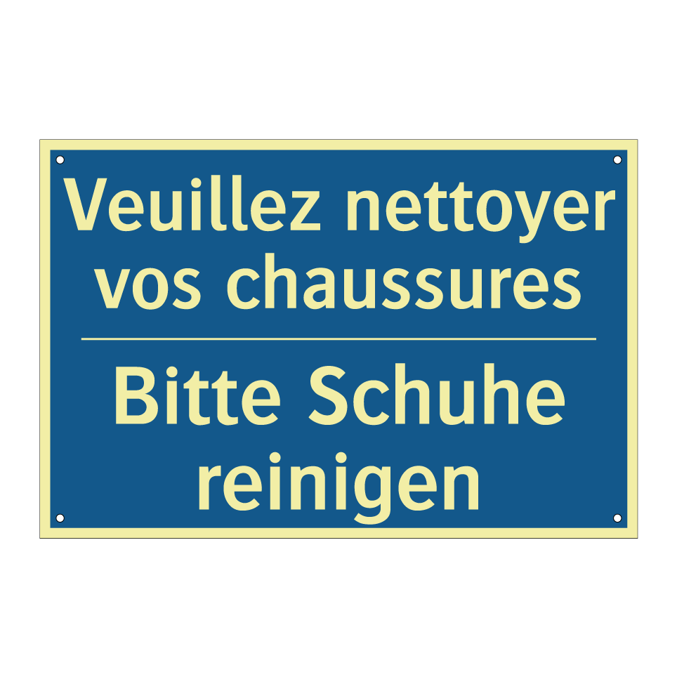 Bitte Schuhe reinigen - Veuillez nettoyer vos chaussures /.../