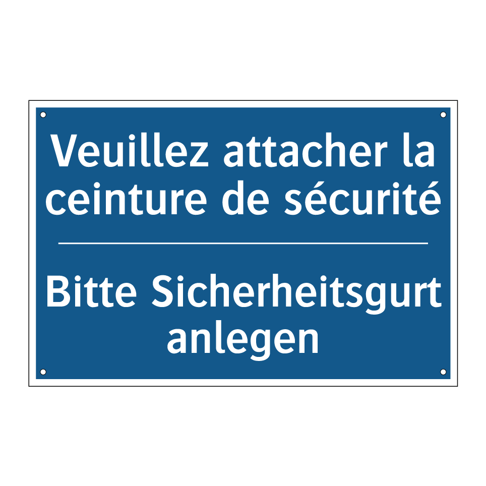 Bitte Sicherheitsgurt anlegen - Veuillez attacher la ceinture  /.../