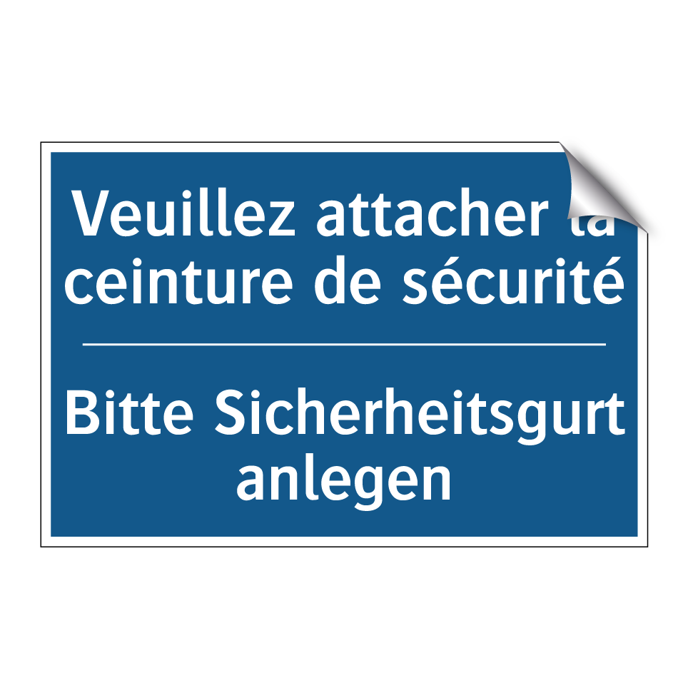 Bitte Sicherheitsgurt anlegen - Veuillez attacher la ceinture  /.../