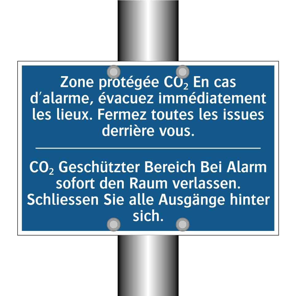 CO₂ Geschützter Bereich Bei Alarm  /.../ - Zone protégée CO₂ En cas d'alarme,  /.../