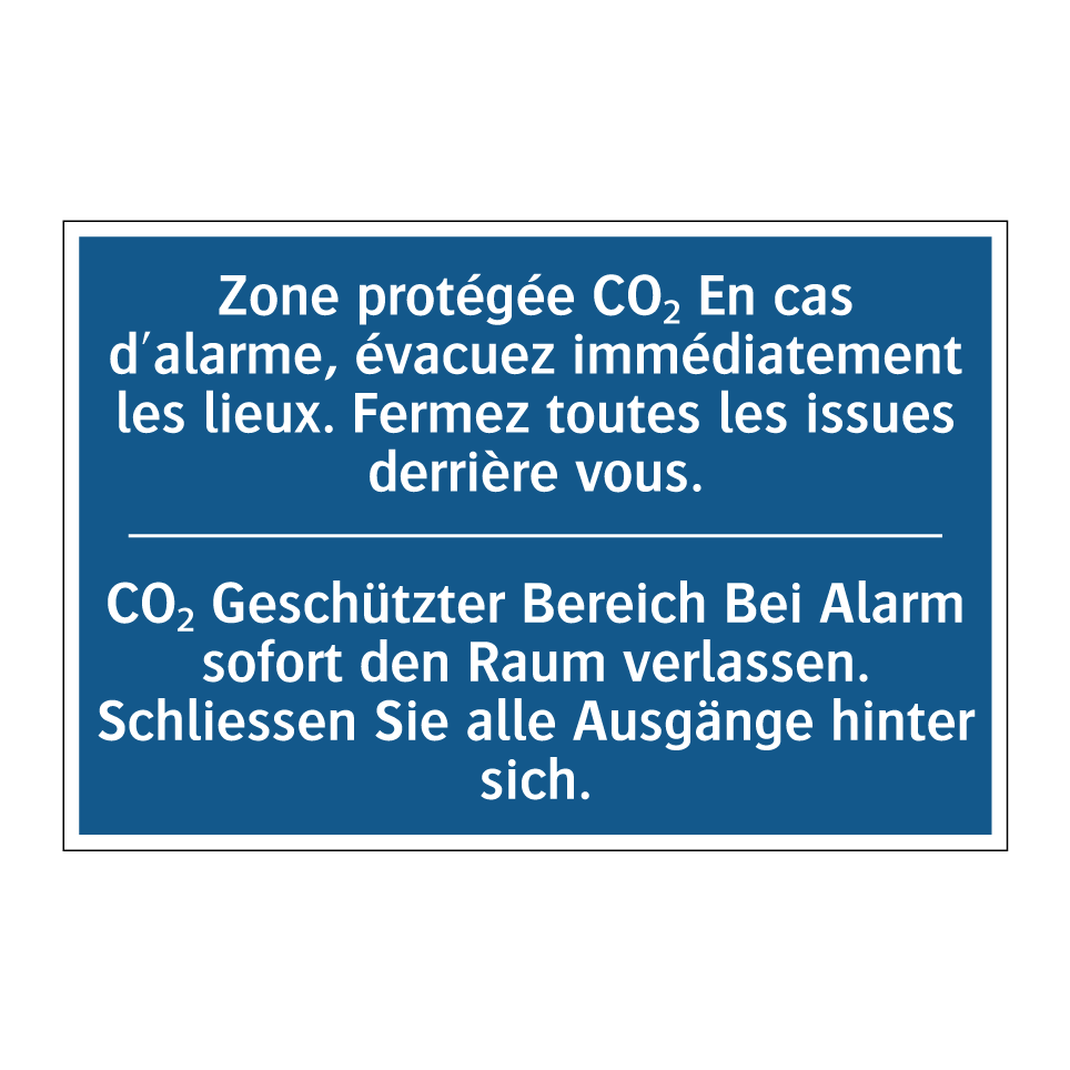 CO₂ Geschützter Bereich Bei Alarm  /.../ - Zone protégée CO₂ En cas d'alarme,  /.../