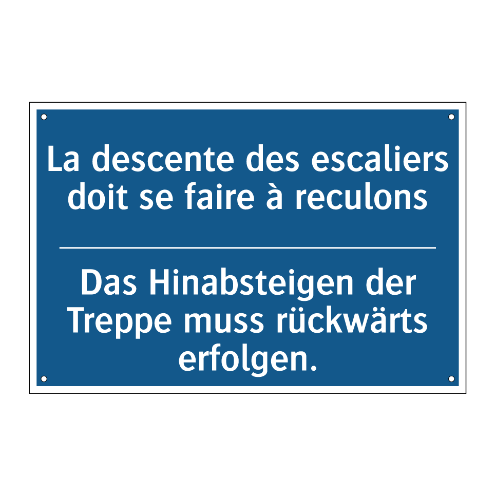 Das Hinabsteigen der Treppe muss  /.../ - La descente des escaliers doit  /.../