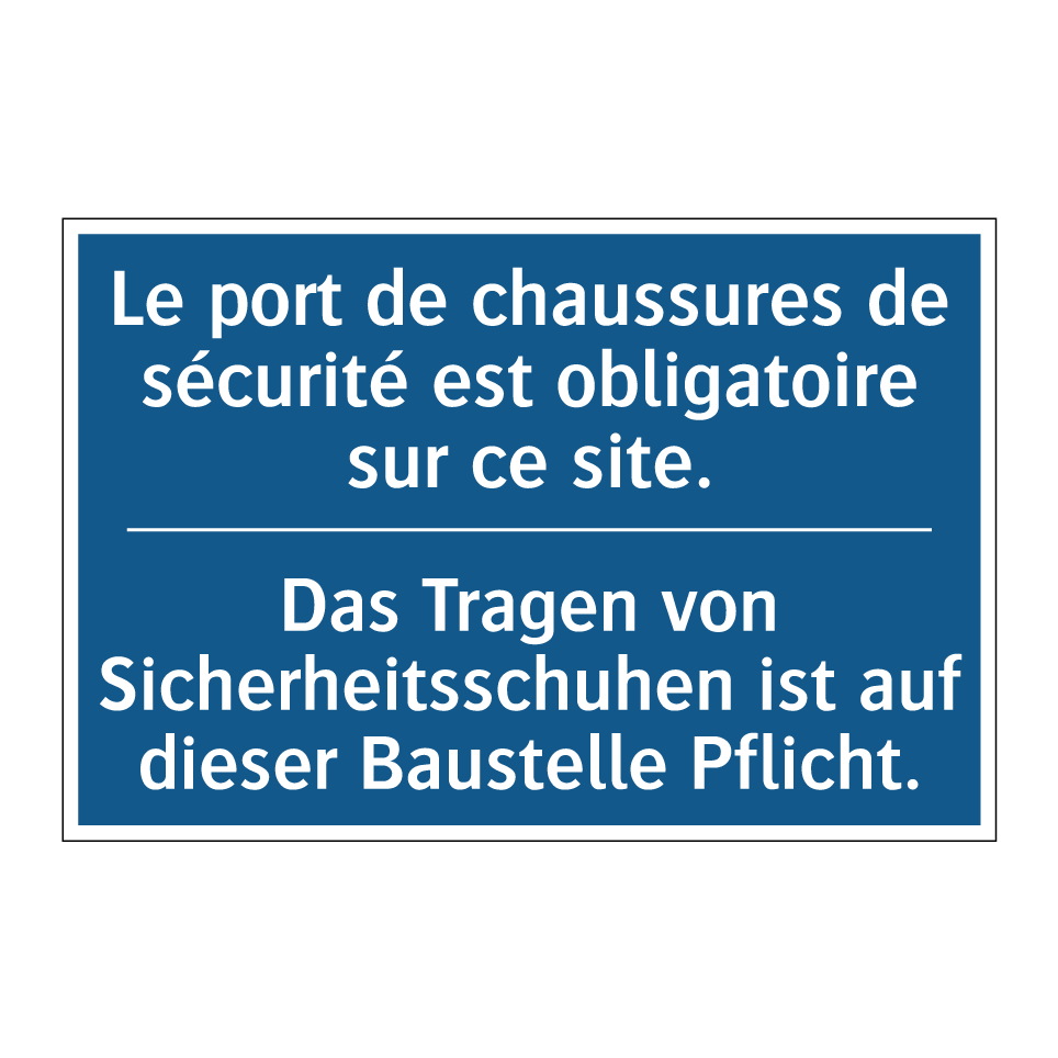 Das Tragen von Sicherheitsschuhen  /.../ - Le port de chaussures de sécurité  /.../