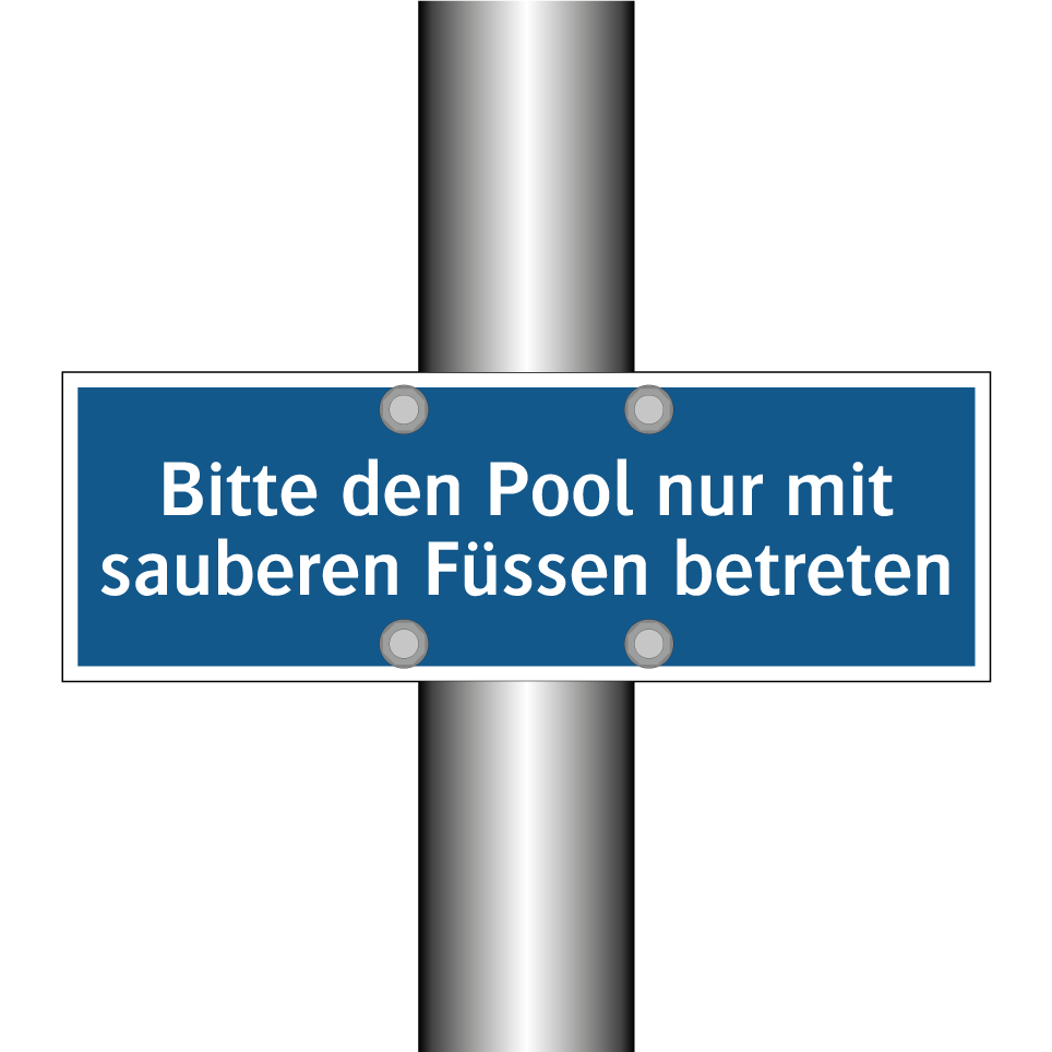 Bitte den Pool nur mit sauberen Füssen betreten