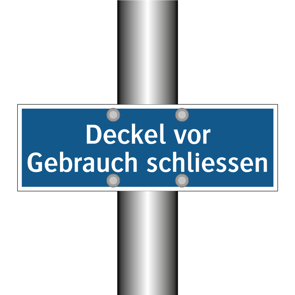 Deckel vor Gebrauch schliessen