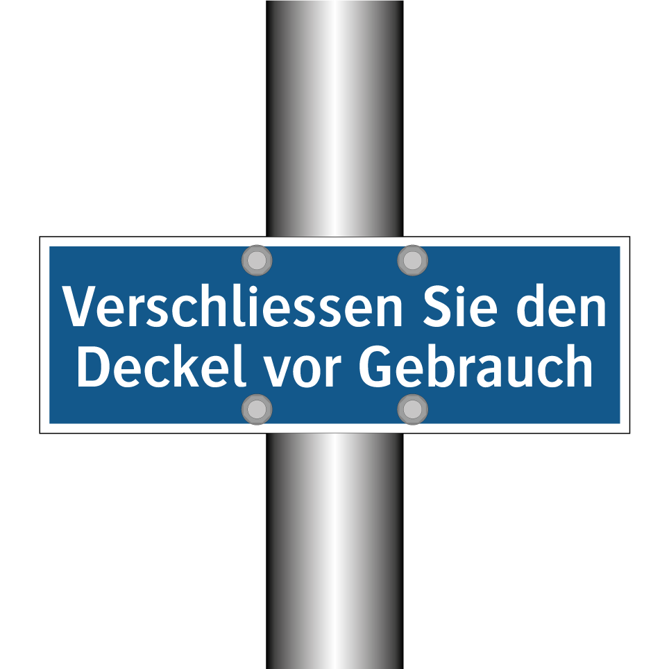 Verschliessen Sie den Deckel vor Gebrauch