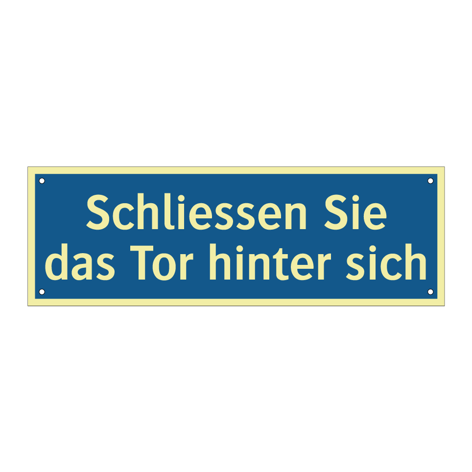 Schliessen Sie das Tor hinter sich