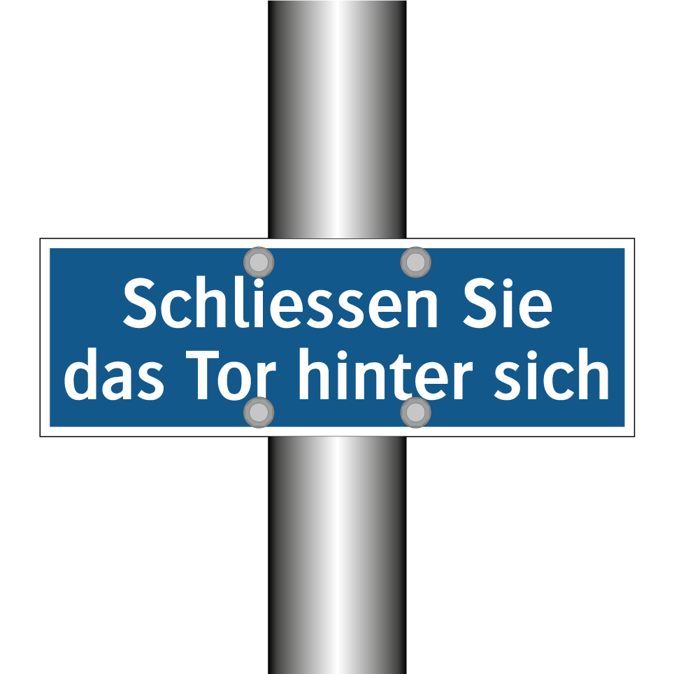 Schliessen Sie das Tor hinter sich