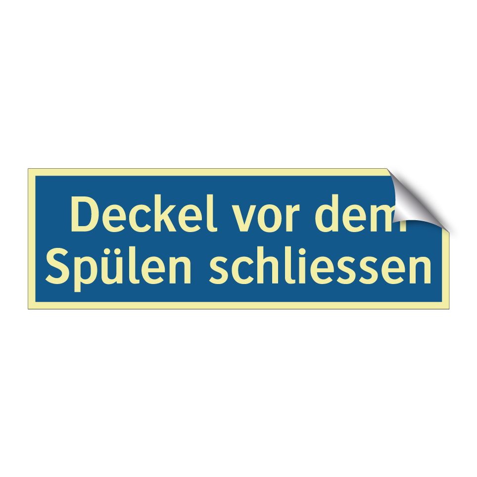 Deckel vor dem Spülen schliessen